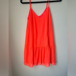 Dolce Vita Casual Mini Dress Adjustable Straps Coral Small